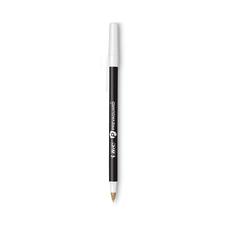 Bic PrevaGuard Ballpoint Pen, Stick, Medium 1 mm, Black Ink/Barrel, PK8 GSAMP81BK